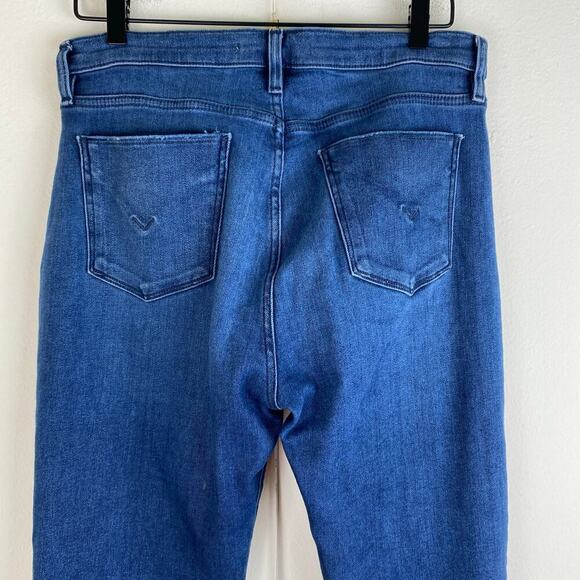 Hudson Barbara Flare Jeans Size 32 Laguna Blue High Rise Stretch Casual Staple - Picture 8 of 14